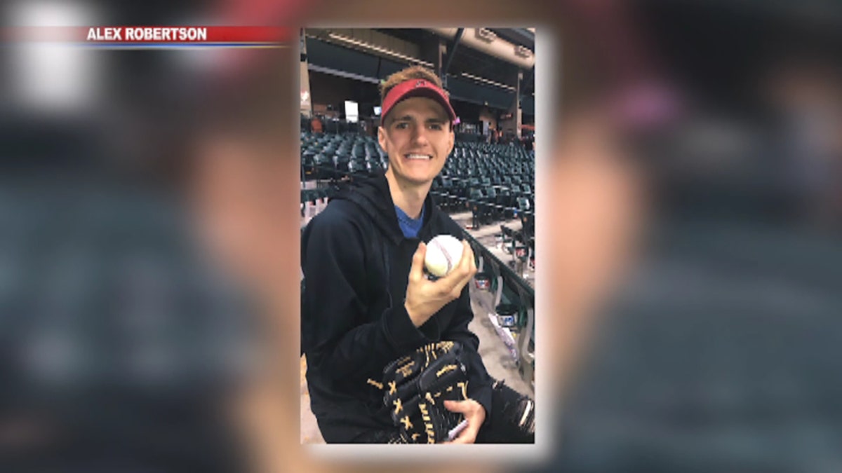 Alex Robertson caught a home run ball a month after his father died.