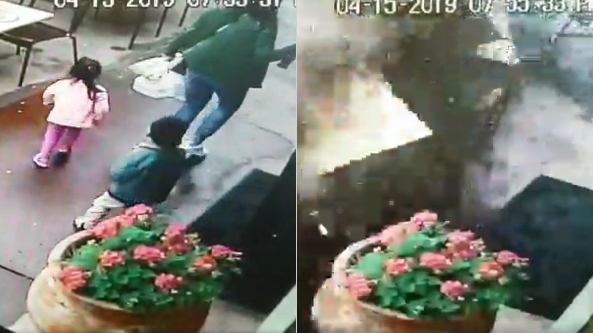 Police in Napa Valley shared the astonishing video following Monday’s incident, along with a warning to "to always be aware of your surroundings."