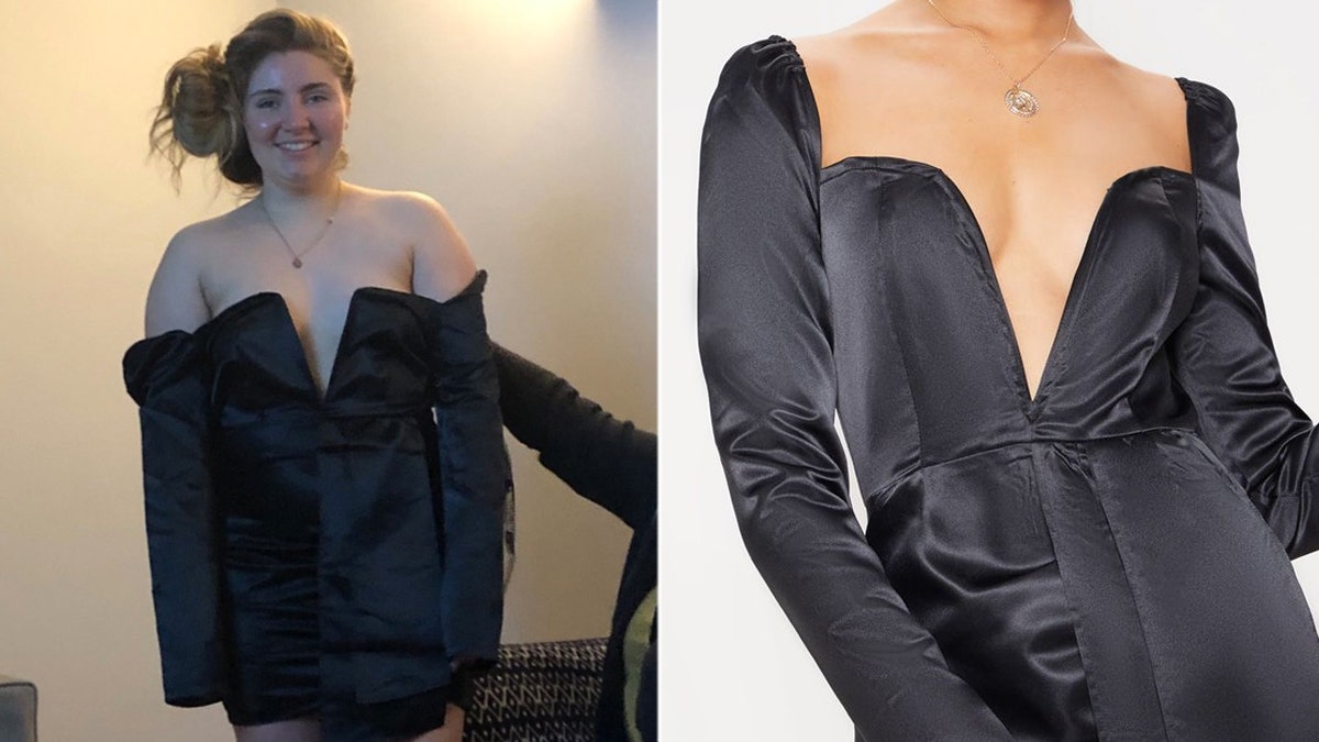 The 20-year-old's hopes of dressing to impress and dancing the night away were crushed when all but one of the items she ordered fit.