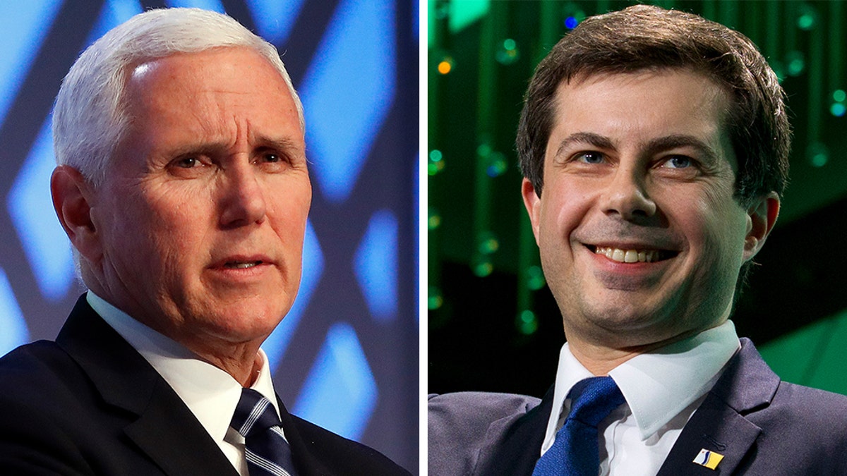 Vice President Mike Pence and Pete Buttigieg