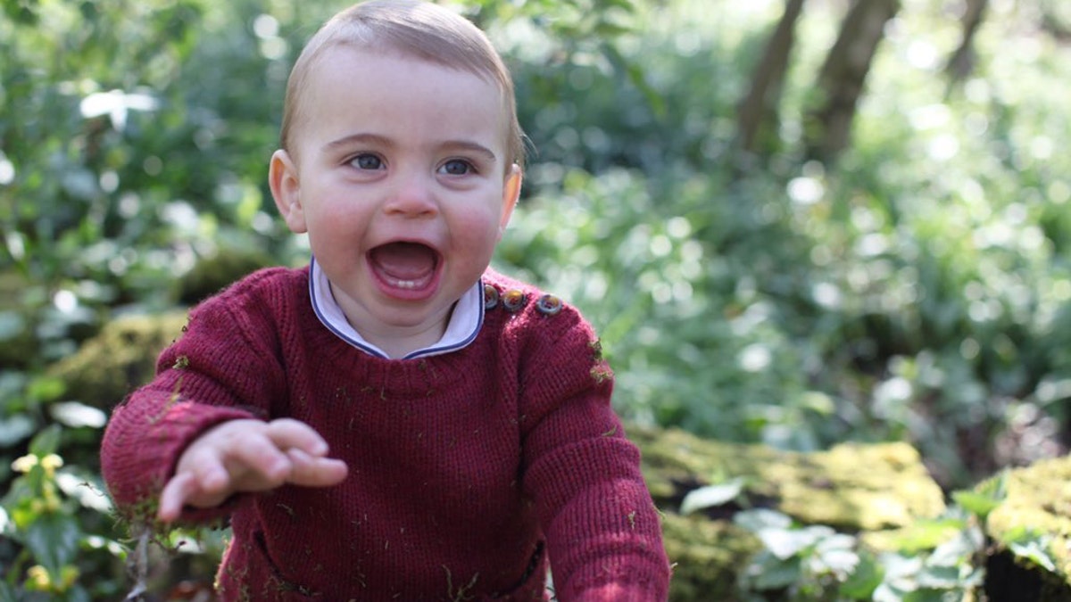 The day before Prince Louis' first birthday, Kensington Palace released new photographs of the young royal on Twitter. 