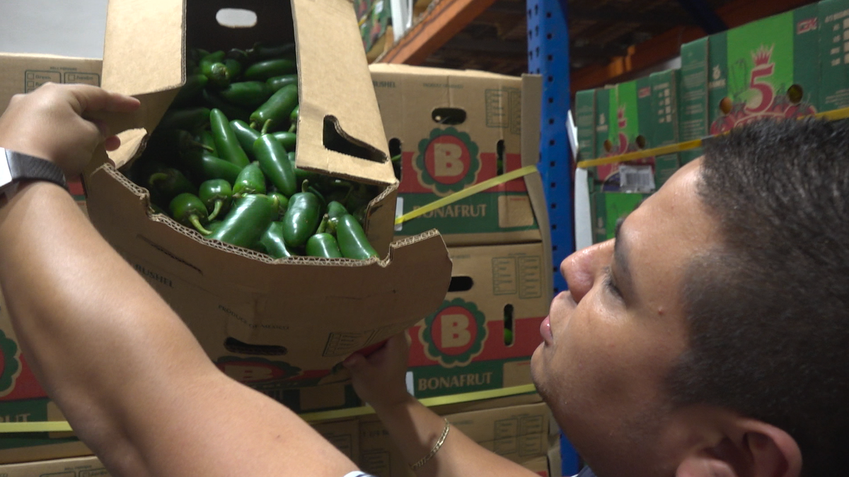 Amore Produce, the McAllen produce distributor, located just 20 minutes from the border, has less produce than usual.