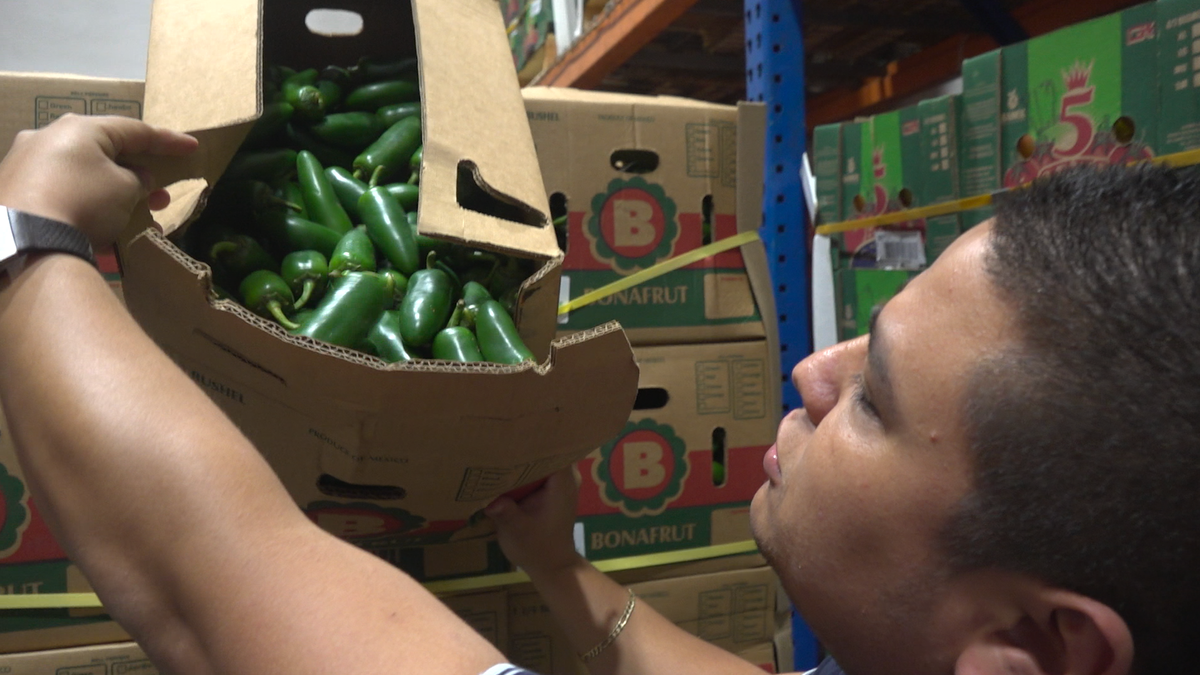 Amore Produce, the McAllen produce distributor, located just 20 minutes from the border, has less produce than usual.
