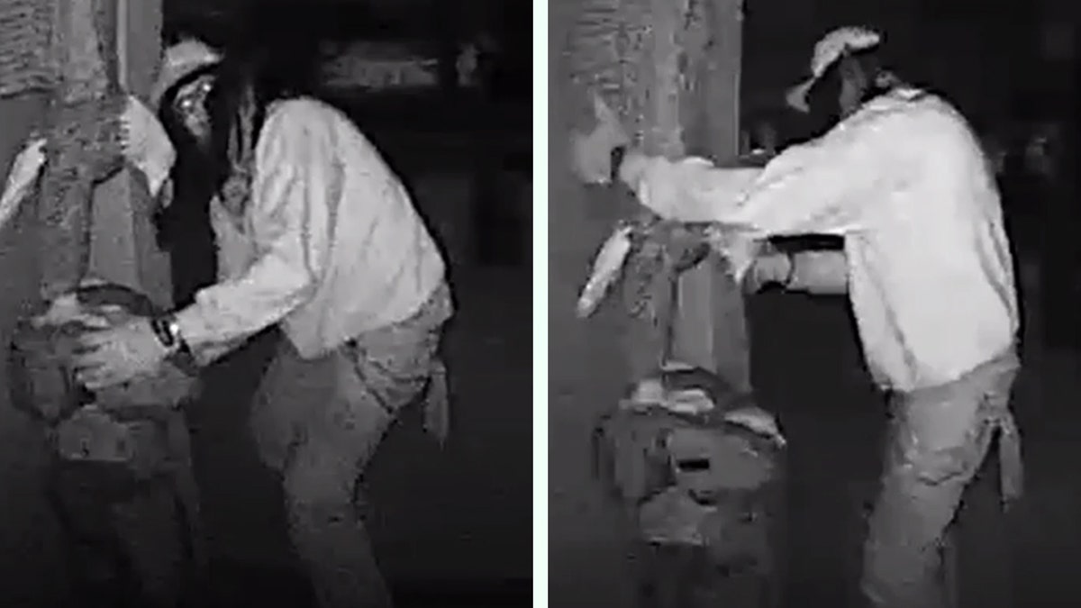 A large sculpture stolen from an Army veteran's home in Coon Rapids, Minnesota, is leading to a big search. (Coon Rapids Police Department)