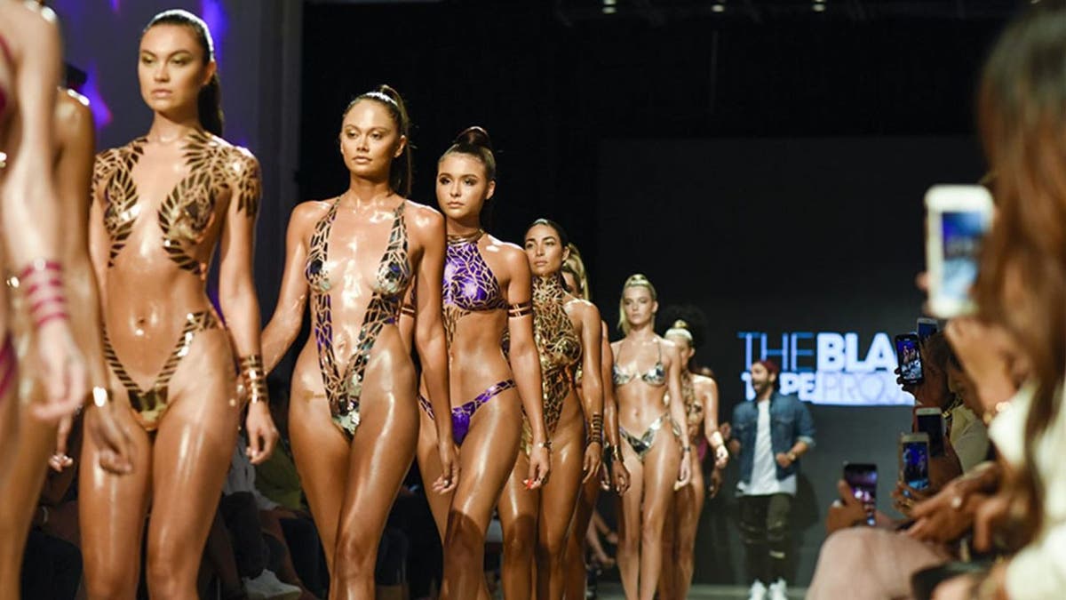 Stick-on swimwear, which made a big splash at Miami Swim Week in 2018, is currently raising eyebrows from confused onlookers for an entirely different reason.