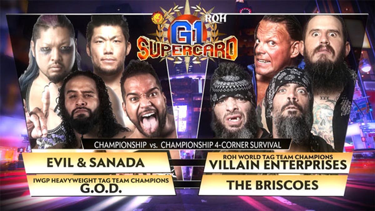 The joint ROH-NJPW event features New Japan stars Evil, Sanada, Tama Tonga and Tanga Loa alongside Ring of Honor stars PCO, Brody King and The Briscoes