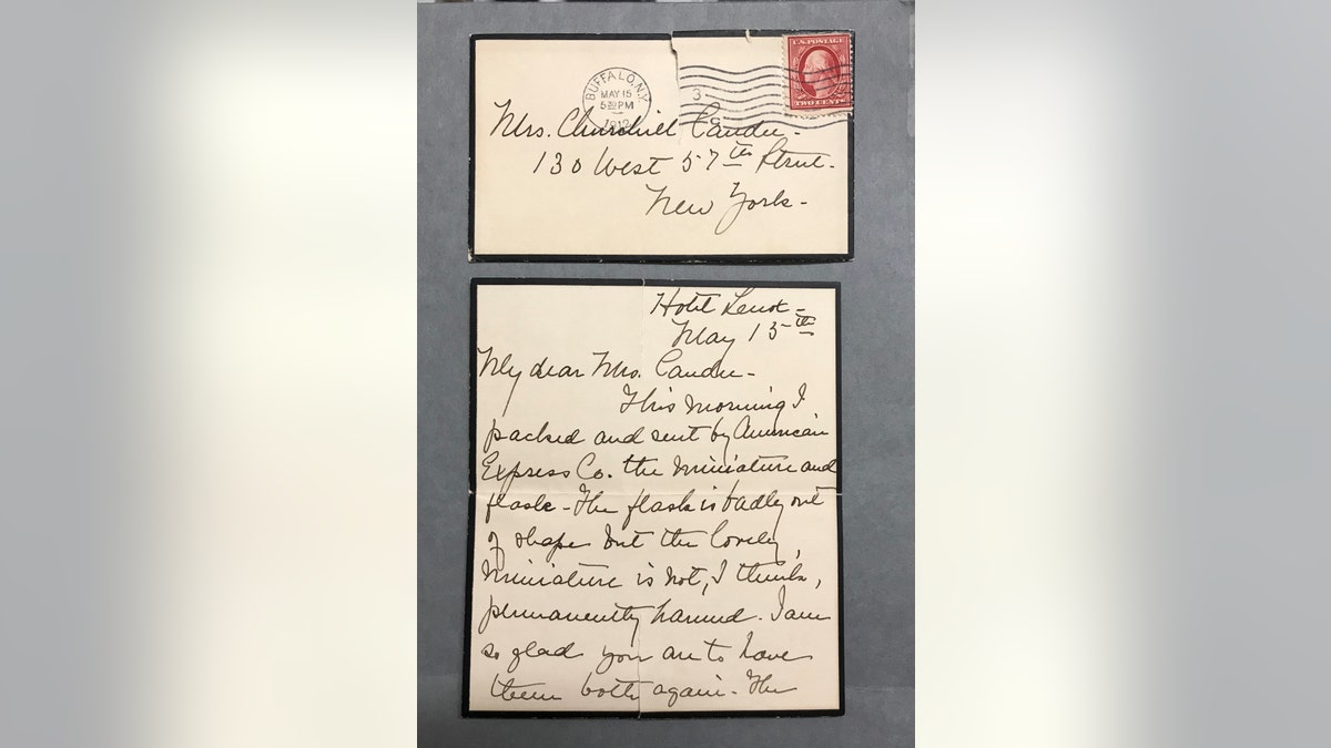 The letter to Helen Churchill Candee written by Edward Kent's sister. (Henry Aldridge and Son)