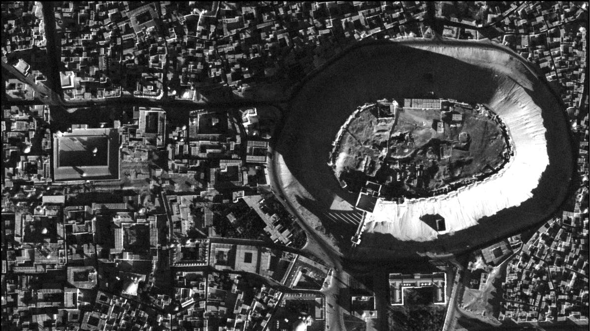 A high-resolution U2 photograph of the citadel in Aleppo, Syria, taken Nov. 19, 1959.
