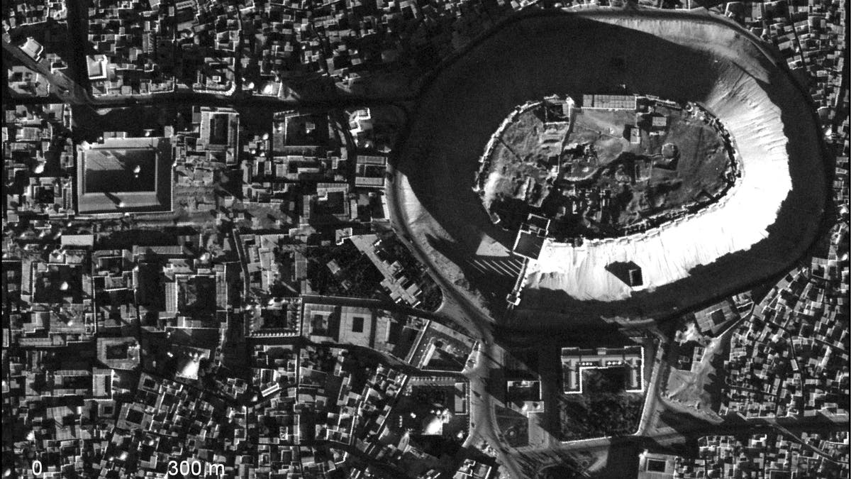 A high-resolution U2 photograph of the citadel in Aleppo, Syria, taken Nov. 19, 1959.