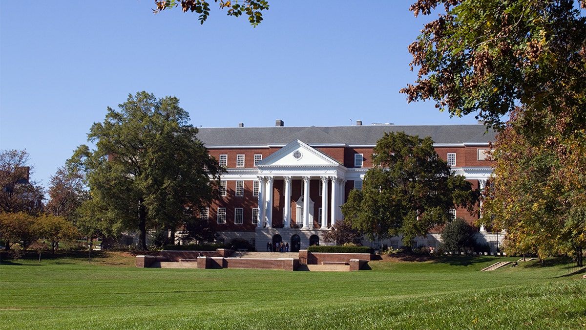Library and campus of the University of Maryland located in College Park, MD.