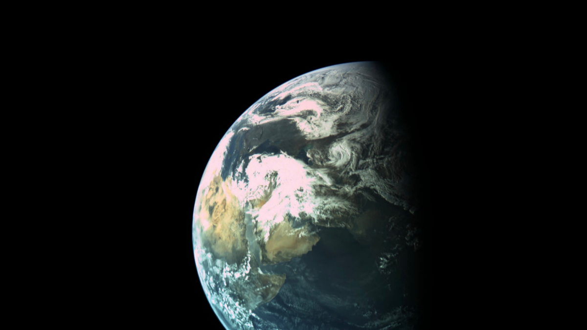 Israel’s Beresheet lunar lander captured this image of Earth on March 31, 2019, from a distance of about 9,940 miles (16,000 kilometers). The Arabian peninsula and southeastern Africa are visible.