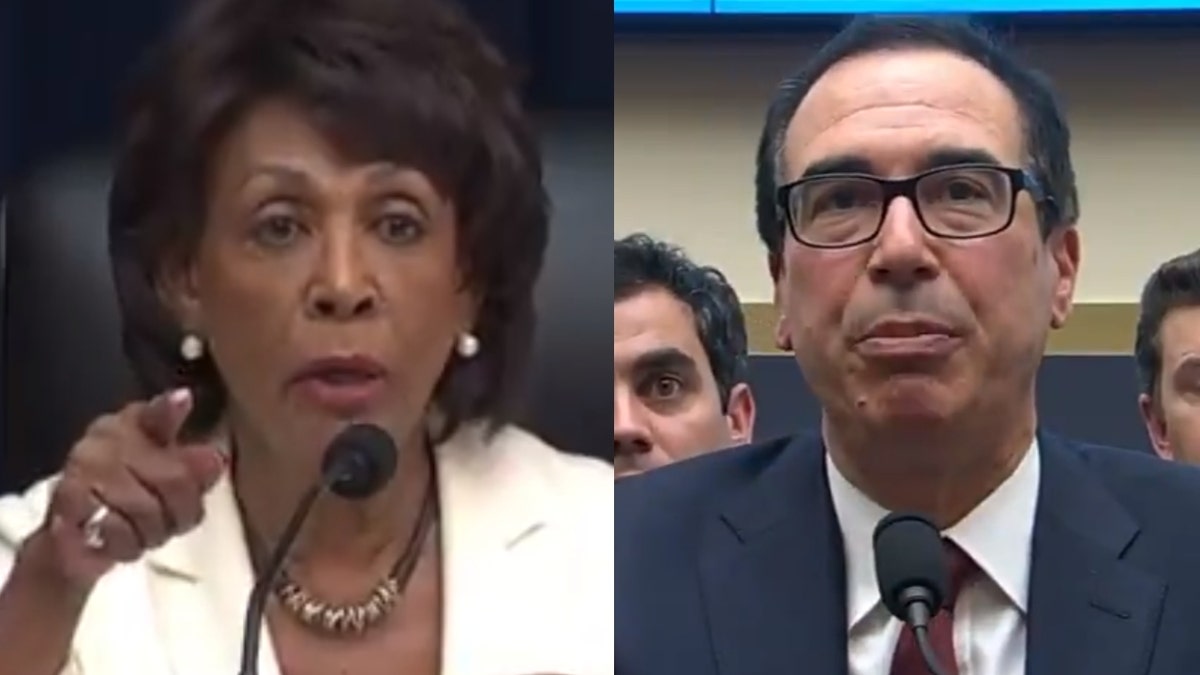 U.S. Rep. Maxine Waters grills Treasury Secretary Steven Mnuchin during Financial Services Committee (Photo:Twitter)