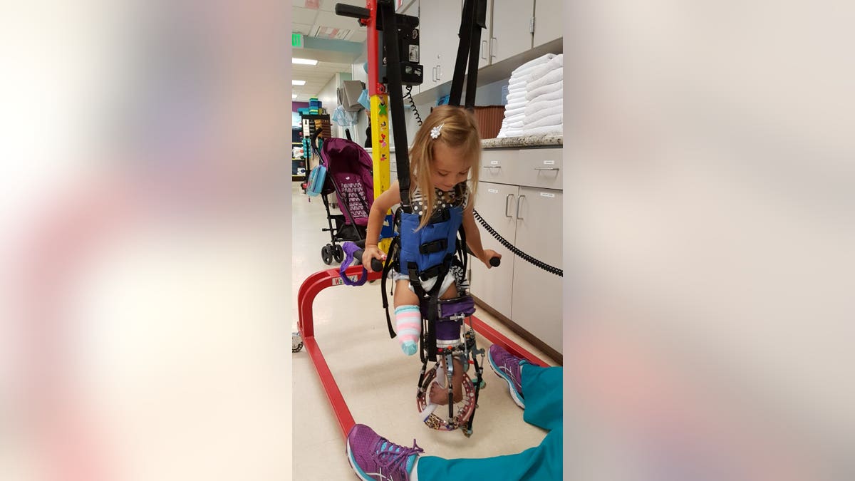 Victoria spent nine months in Florida and underwent two operations followed by months of physical therapy.