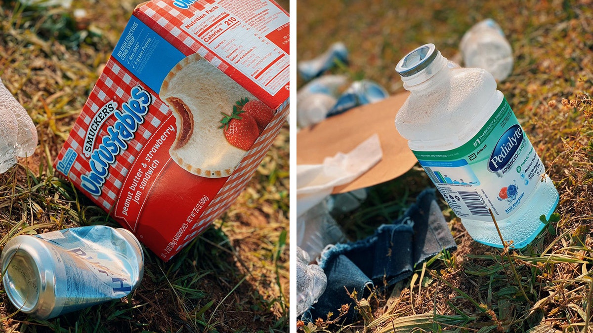 Talladega Superspeedway found a "college starter pack" in the debris left after the GEICO 500 Sunday.