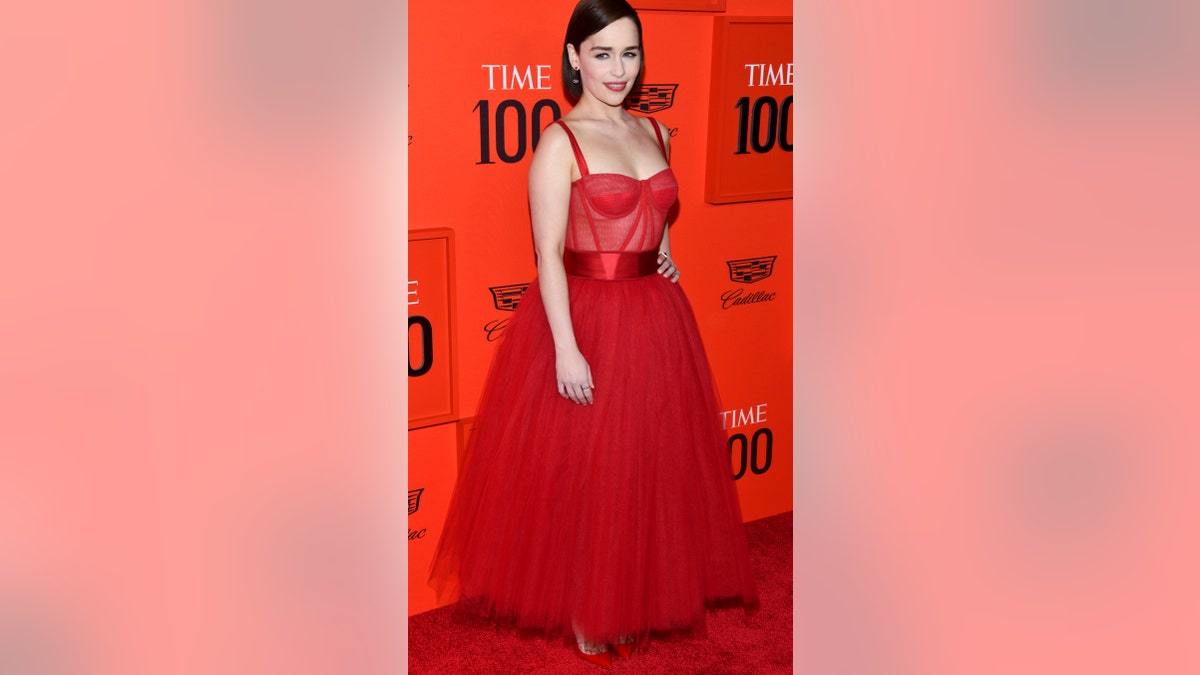 Emilia Clarke attends the Time 100 Gala, celebrating the 100 most influential people in the world, at Frederick P. Rose Hall, Jazz at Lincoln Center on Tuesday, April 23, 2019, in New York. (Photo by Charles Sykes/Invision/AP)