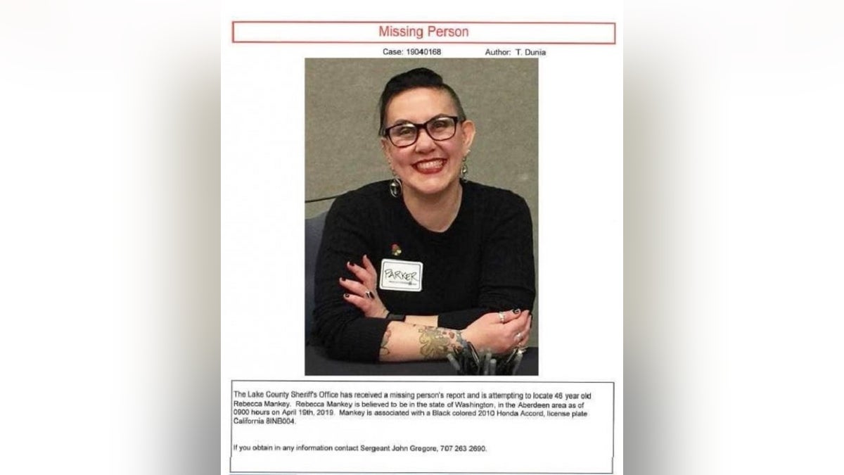 Rebecca Parker Mankey was reported missing after leaving Lake County where she was visiting a friend on April 18.