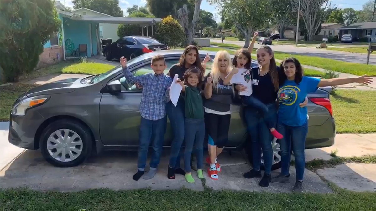 Samantha Rodriguez, 20, who became the caretaker for her five younger siblings after the tragic deaths of both parents, was gifted a new car.