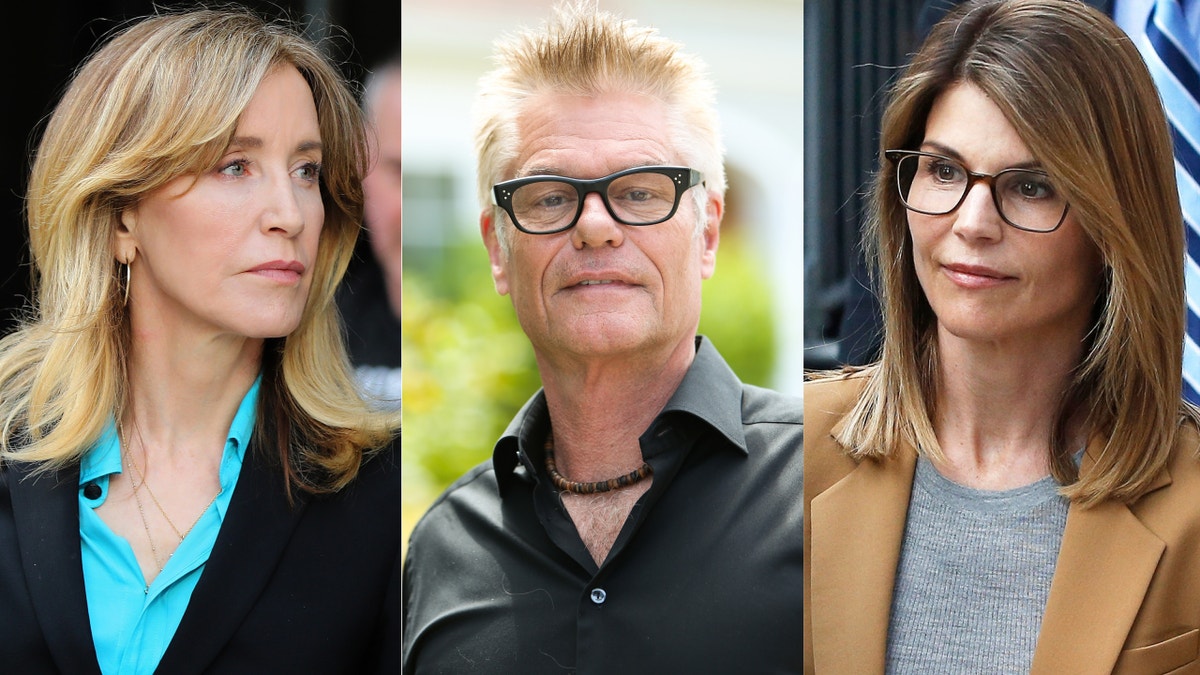 Harry Hamlin expressed sympathy for Felicity Huffman and Lori Loughlin's daughters after the actresses were embroiled in a nationwide college admissions scandal.