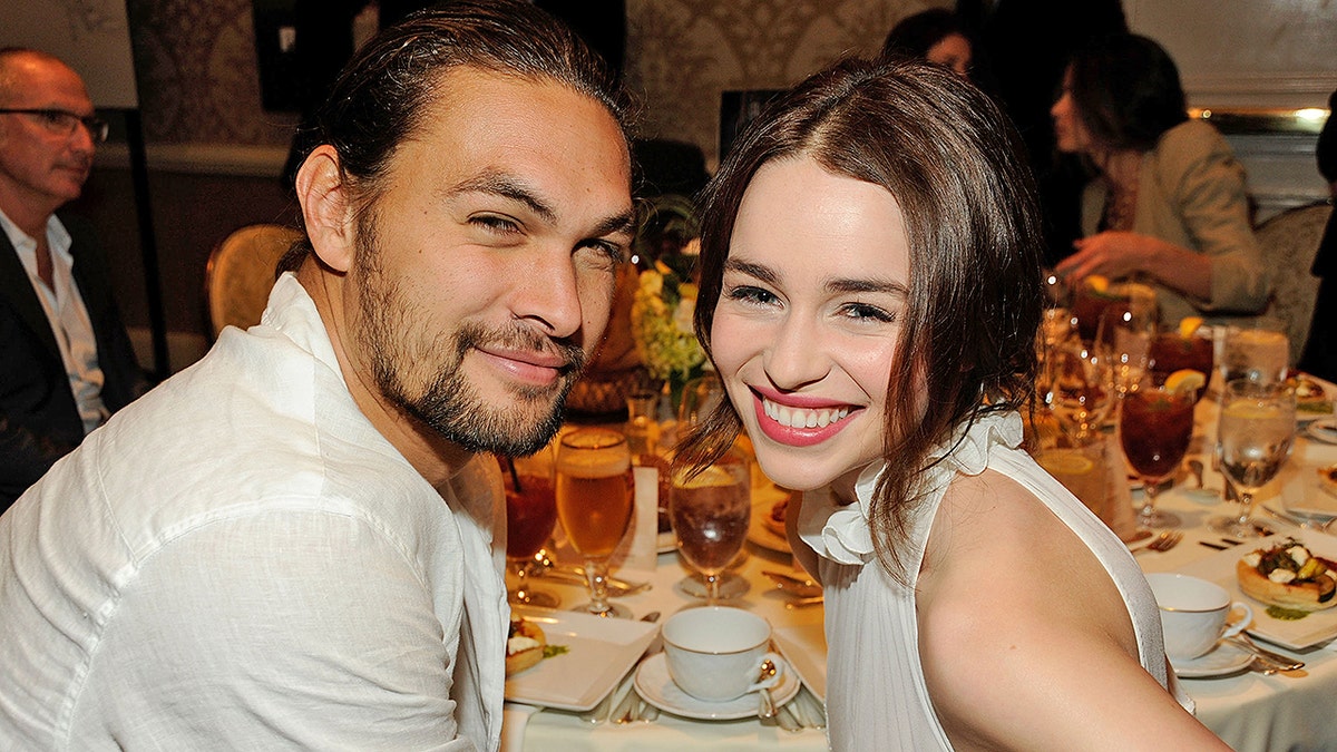 "Game of Thrones" stars Jason Momoa and Emilia Clarke attend the 12th Annual AFI Awards.