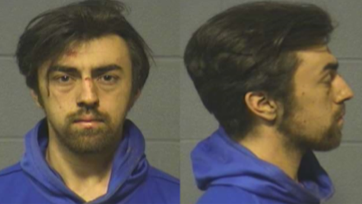 Mugshot for Jake Wascher, 21, of San Diego, charging with stabbing two fellow University of Hartford students on Sunday as they acted out a scene from the movie "The Butterfly Effect."