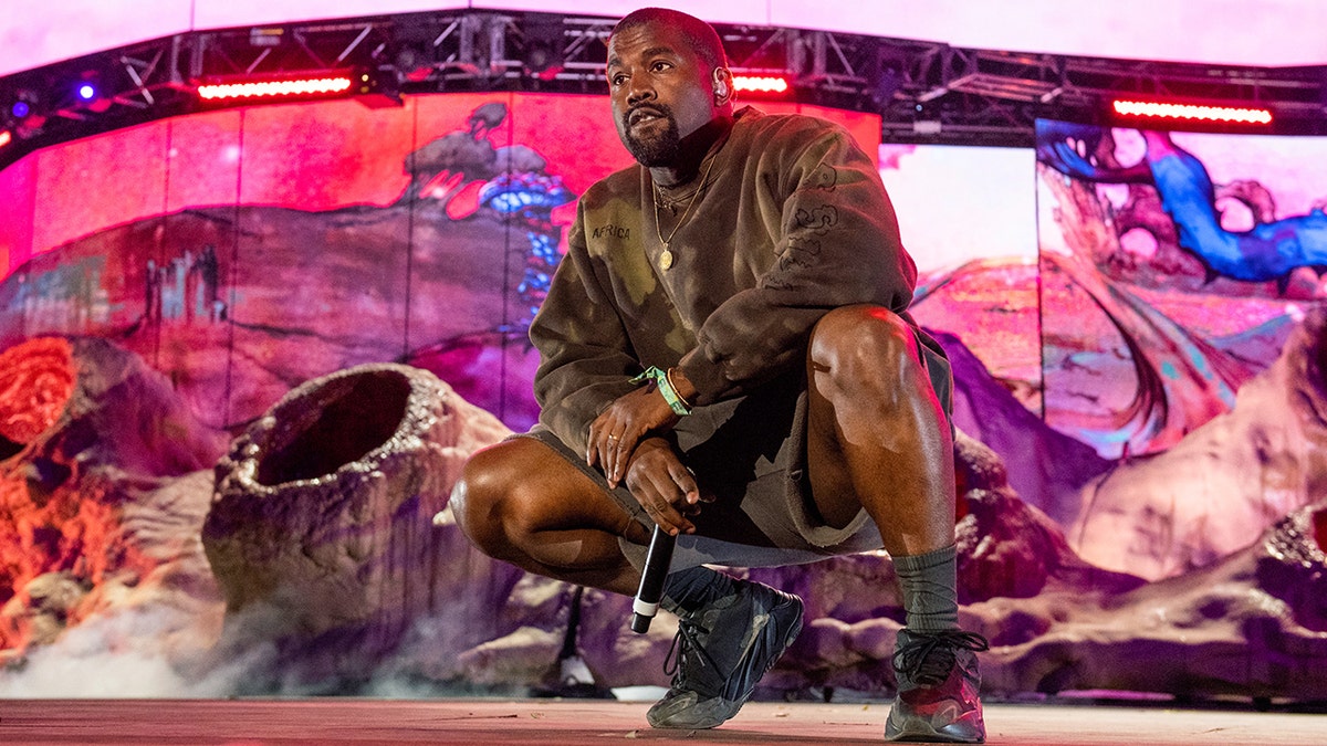 INDIO, CALIFORNIA - APRIL 20: Kanye West performs during 2019 Coachella Valley Music And Arts Festival on April 20, 2019 in Indio, California. (Photo by Timothy Norris/Getty Images for Coachella)