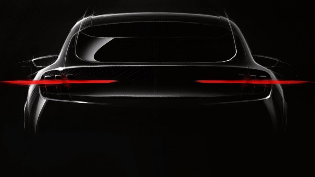 Ford has only released this teaser image of its Mustang-inspired SUV