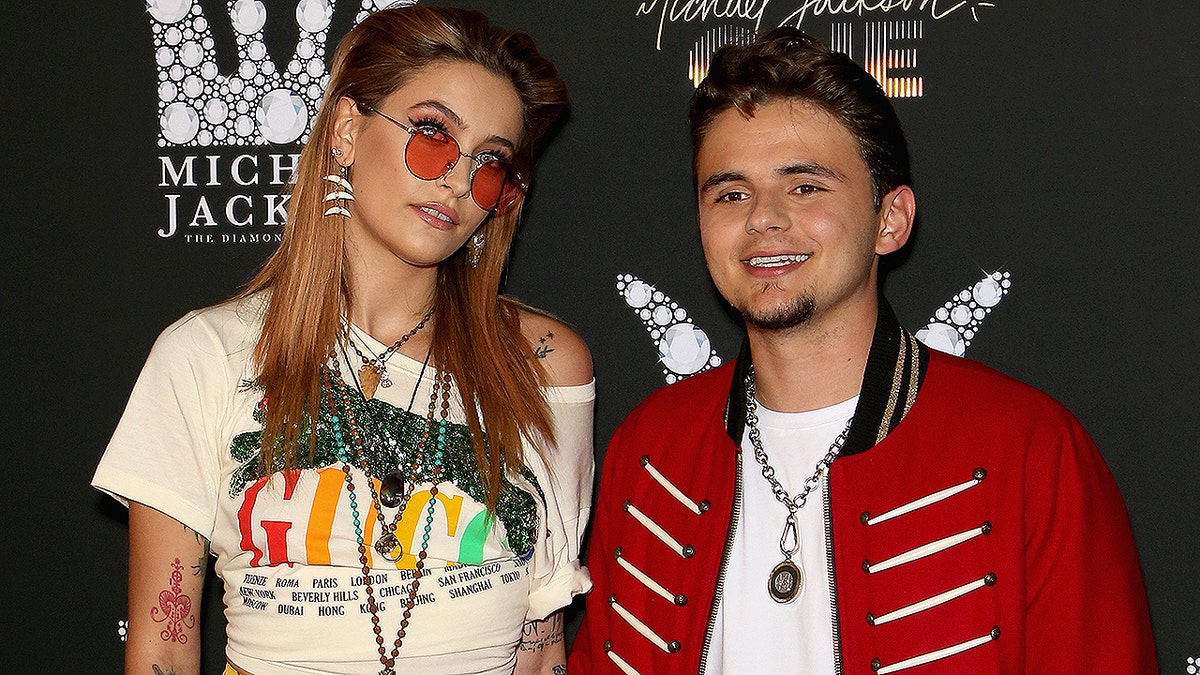 LAS VEGAS, NV - AUGUST 29: Paris Jackson (L) and her brother Prince Michael Jackson attend the Michael Jackson diamond birthday celebration at Mandalay Bay Resort and Casino on August 29, 2018 in Las Vegas, Nevada. (Photo by Gabe Ginsberg/FilmMagic)