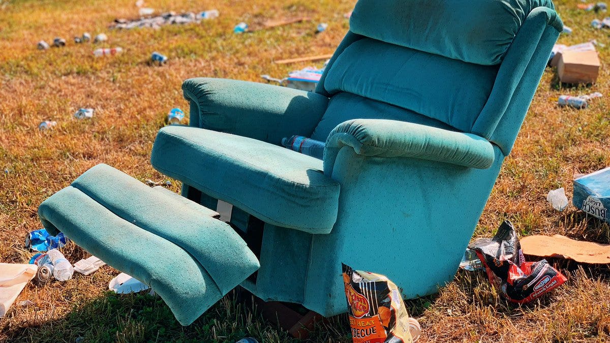 Talladega Superspeedway posted images of the obscure trash left behind after the GEICO 500 race Sunday.
