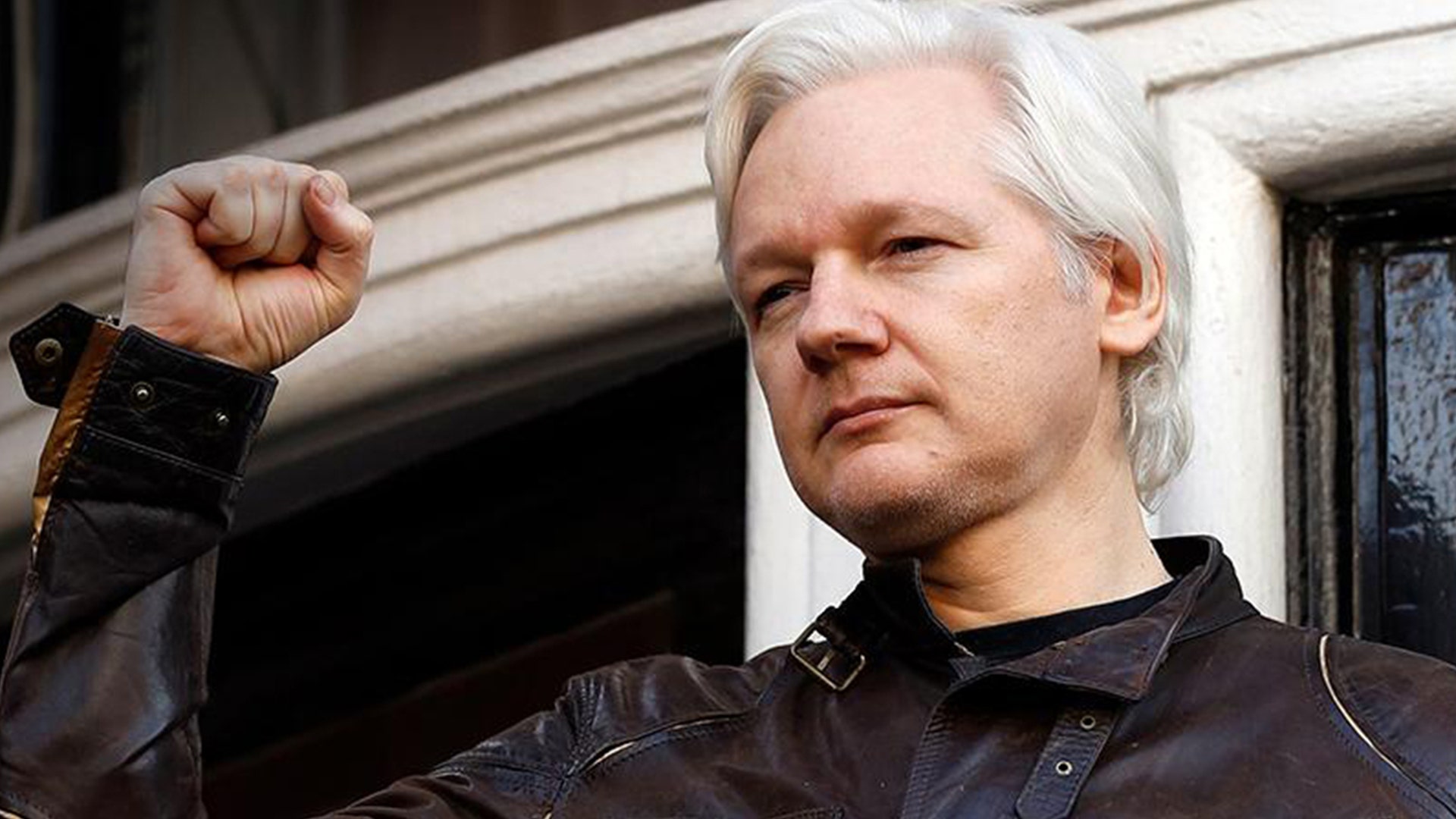 Here's Assange on May 19, 2017, on the balcony of the embassy where he lived for more than six years.