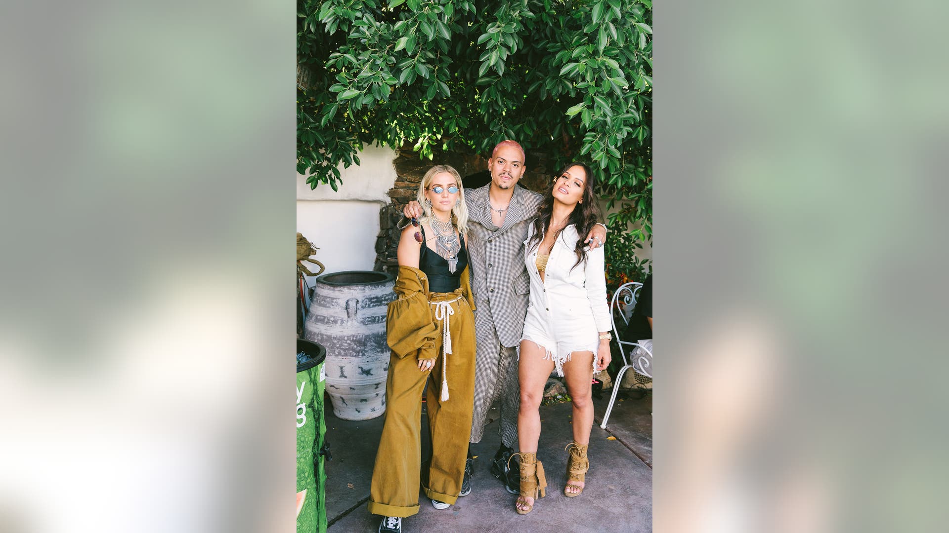 Ashlee Simpson, Evan Ross and Rocsi Diaz celebrated Coachella weekend at the LYT X LA Weekly Hotel Festival in Palm Springs, Calif. on April 12, 2019. 