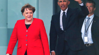 Obama meets Germany's Merkel at chancellery in Berlin