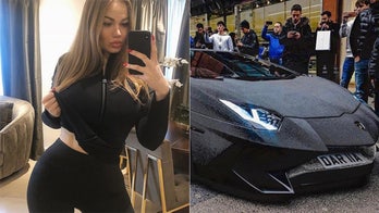 Instagram model Daria Radionova covered her Lamborghini Aventador in millions of Swarvoski crystals