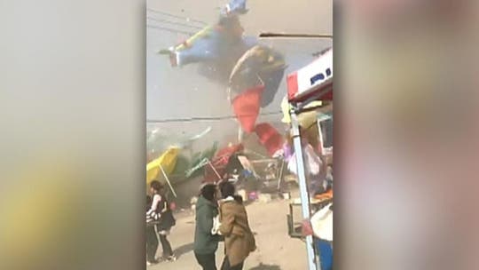 2 children killed after dust devil blows away bounce house in China