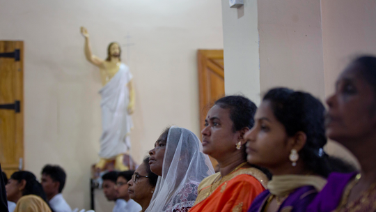 Rural Catholic church defies Sri Lanka threats, holds Mass