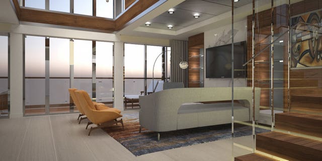 “What you would do is be able to buy a 25-years right of use — and in fact be able to access the residencies whenever you want,” Dellis told Fox News' Maria Bartiromo of the spaces, which measure between 850 to 1,200 square feet, respectively, capping at a price point of $3.6 million.