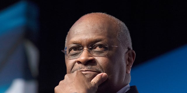 In this June 20, 2014 file photo, Herman Cain, CEO, The New Voice, speaks during Faith and Freedom Coalition's Road to Majority event in Washington. President Donald Trump said Wednesday, April 10, 2019, that Cain is a "wonderful man," but it will be up to him to decide whether to go forward with a nomination to the Federal Reserve's seven-member board. (AP Photo/Molly Riley, File)