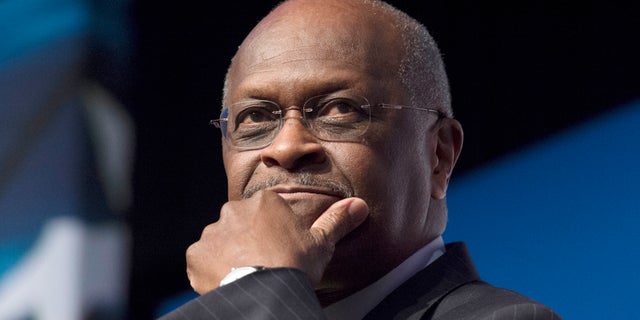 In this June 20, 2014 file photo, Herman Cain, CEO, The New Voice, speaks during Faith and Freedom Coalition's Road to Majority event in Washington. President Donald Trump said Wednesday, April 10, 2019, that Cain is a "wonderful man," but it will be up to him to decide whether to go forward with a nomination to the Federal Reserve's seven-member board. (AP Photo/Molly Riley, File)
