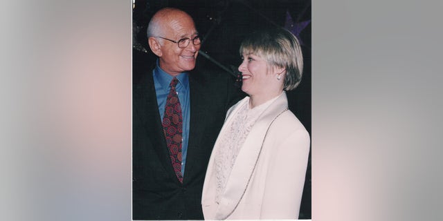 Geri Jewell (right) with Norman Lear.