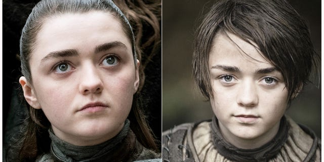 Maisie Williams portraying Arya Stark in "Game of Thrones."