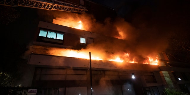 A massive fire at a residential building in northeastern Paris caused a terrifying explosion on Saturday evening