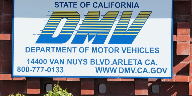 The California Department of Motor Vehicles office in the Arleta neighborhood of Los Angeles is seen Tuesday, April 9, 2019. A soccer fan claims in a lawsuit that the California DMV violated his First Amendment rights by rejecting a personalized license plate he said would celebrate his favorite team, but which the DMV said might be deemed offensive. (AP Photo/Richard Vogel)