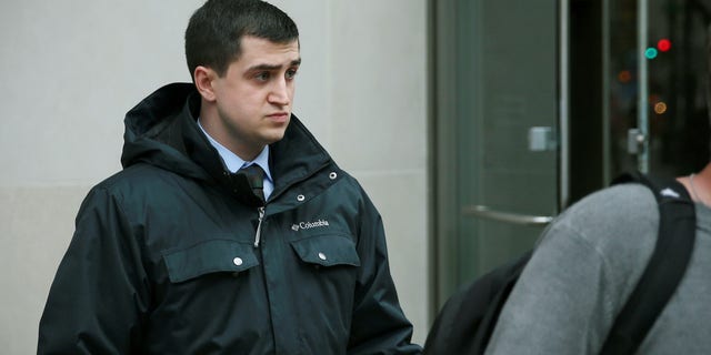 Michael Rohana leaves the James A. Byrne U.S. Federal Courthouse in Center City Philadelphia.