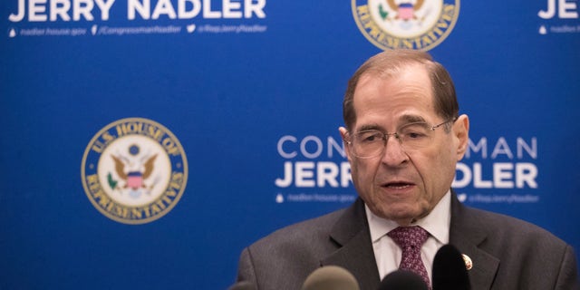 U.S. Rep. Jerrold Nadler, D-N.Y., chair of the House Judiciary Committee, speaks during a news conference, Thursday, April 18, 2019, in New York. (AP Photo/Mary Altaffer)