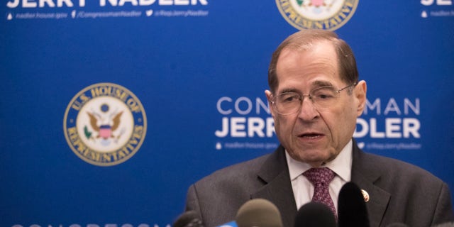 U.S. Rep. Jerrold Nadler, D-N.Y., chair of the House Judiciary Committee, speaks during a news conference, Thursday, April 18, 2019, in New York. (AP Photo/Mary Altaffer)