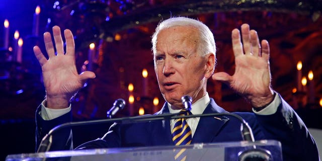 Former Vice President Joe Biden speaks at the Biden Courage Awards Tuesday, March 26, 2019, in New York. (AP Photo/Frank Franklin II)