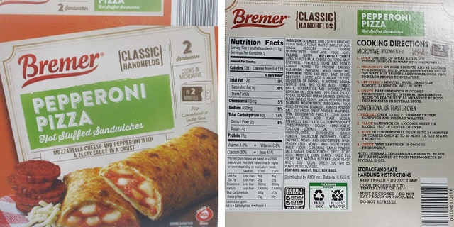 Approximately 56,578 pounds of stuffed sandwiches have been recalled because they are reportedly contaminated by semi-transparent plastic, according to the Food Safety and Inspection Service (FSIS).