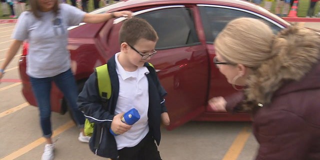 Brisen Fullbright went to school with police and fire escorts. (Fox 4)