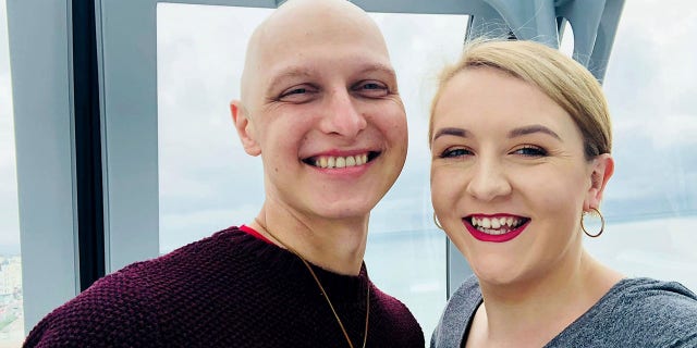 Martins Kokins, 29, learned that his cancer returned in June, and was given just six months to live. After exceeding the doctor's expectations, the couple isn't sure how much time he has left.