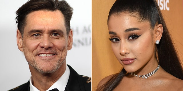 Jim Carrey (left) had a sweet response to Ariana Grande after the singer quoted him on depression.