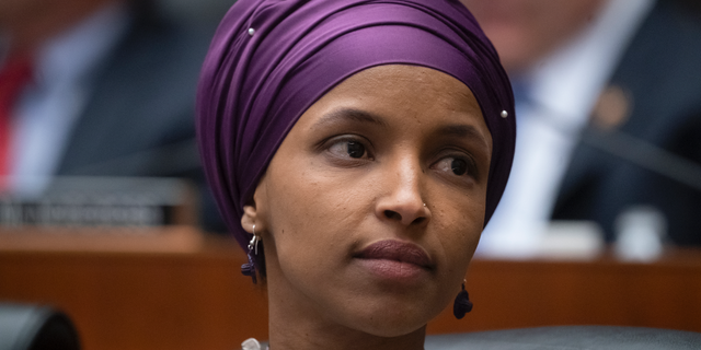 Rep. Ilhan Omar, D-Minn., accused Trump of "stoking white nationalism." (AP Photo/J. Scott Applewhite, File)